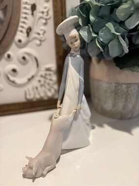 Lladro Porcelain Figurine #558 “Chef with Pig” Spain Hand Made Rare